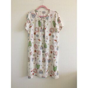 Hello Kitty Pajama Dress Summer Lounge Wear One Size